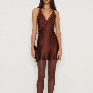 Reformation Monica Silk Dress